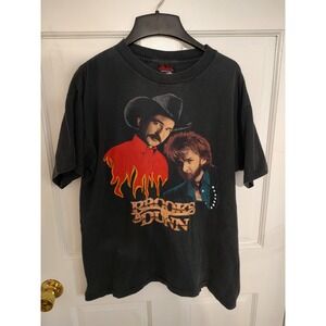 Vintage Brooks & Dunn 1993 90's concert tee Indian Motorcycle shirt stampede szL